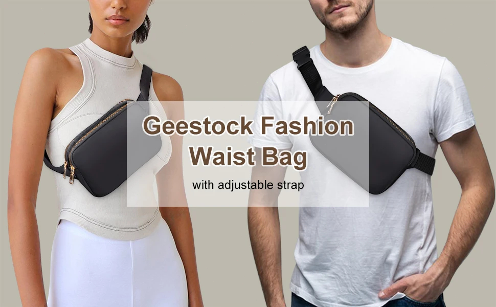 Running Belt Waist - Waterproof Adjustable Waist Bag Crossbody Fanny