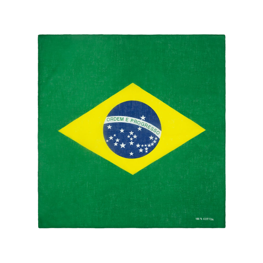 Running Gear Essential - 100% Cotton Flag of Brazil Bandana
