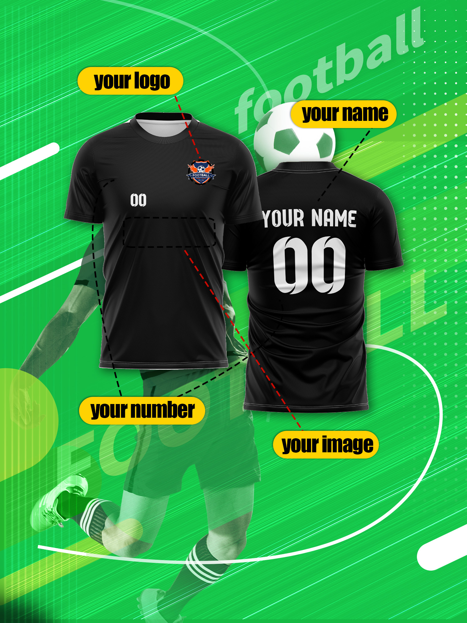 Custom Photo Name Number Socce - Running Gear Names review and price