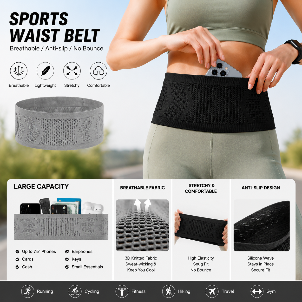 Invisible Anti-Theft Running W - Running Gear Storage review and price