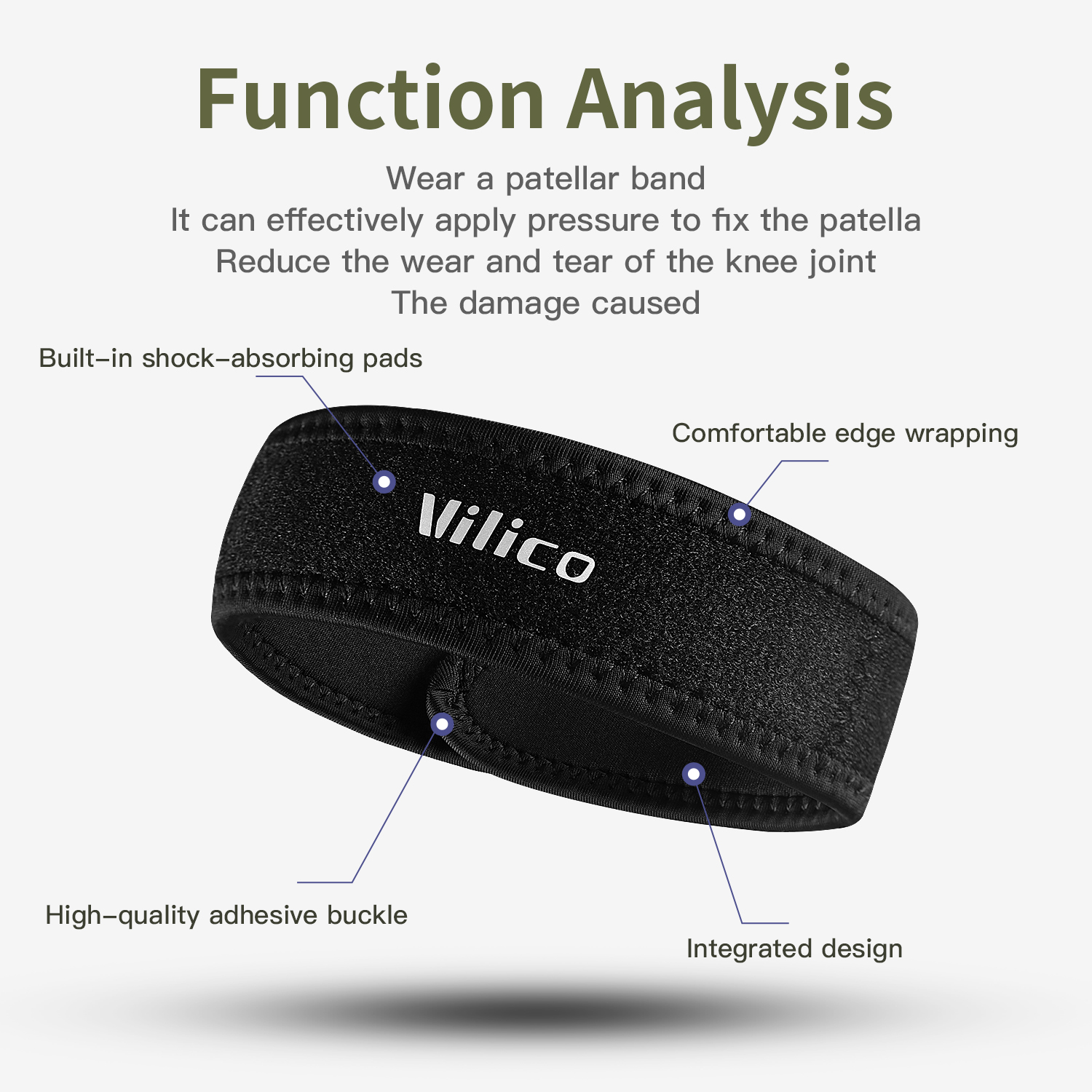 1PC Patella Kneecap Band Silic - Running Gear Essential review and price